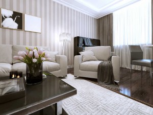 Striped Living Room