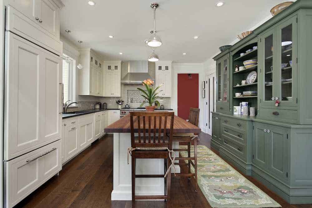 Two Toned Painted Kitchen Cabinets