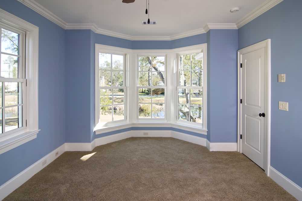 Blue Sunroom With Painted Trim