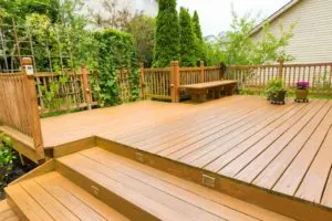 Stained Deck in the Back Yard