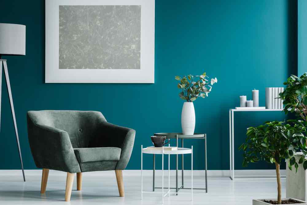 Get a luxurious look on a budget with deep ocean blue, one of the best living room paint colors of all time. 