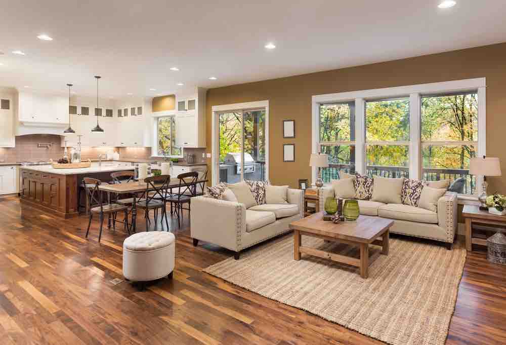 Brown's perfect for creating a relaxing oasis highlighting nature outside of picture windows. 
