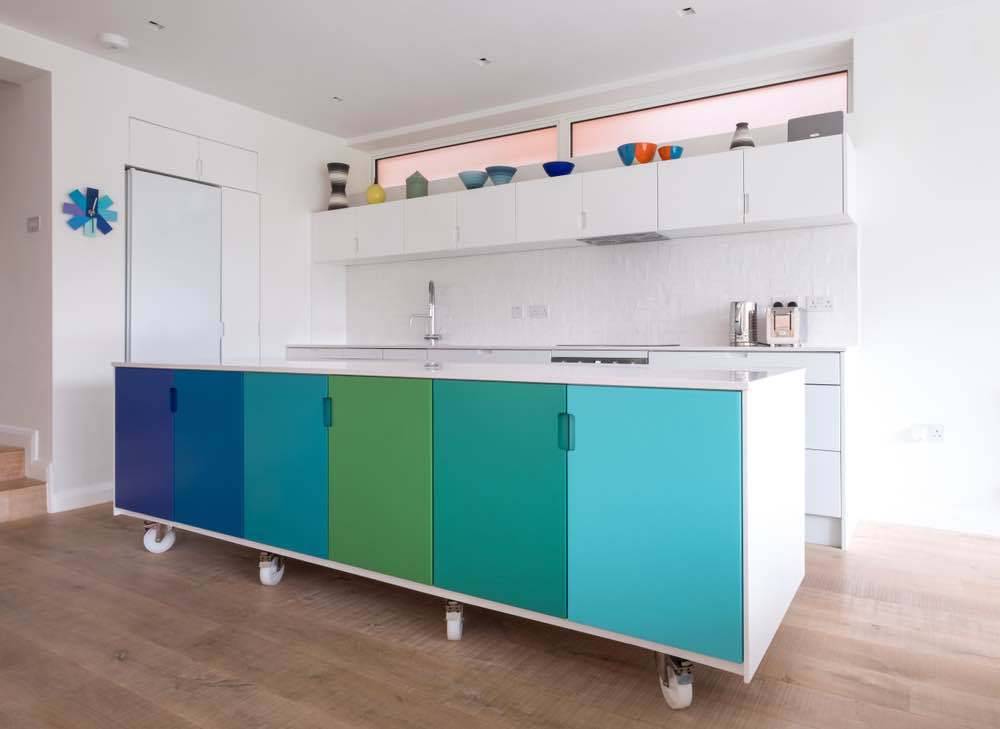 The best paint for cabinets comes in a variety of sheens, most commonly semi-gloss and satin. 