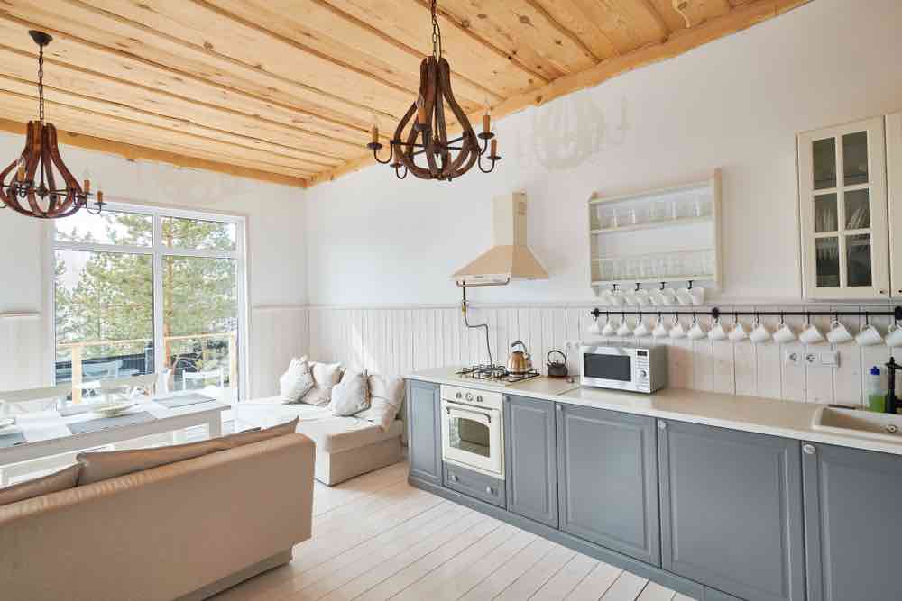 clean painted kitchen wall