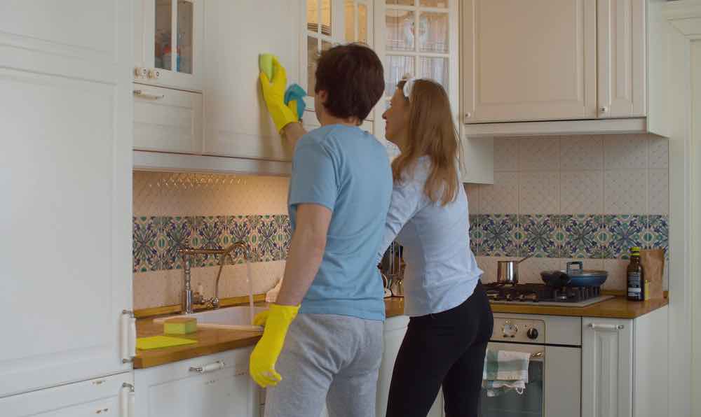 Make cleaning painted cabinets one of your weekly chores