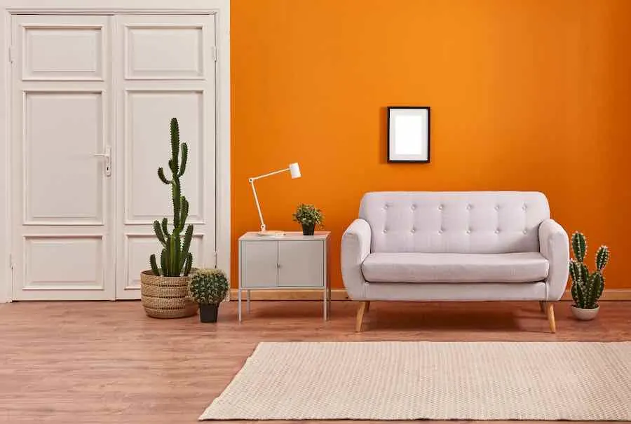 14 Of The Best Contemporary Paint Colors to Use in Your Home 4 Orange Living Room Walls