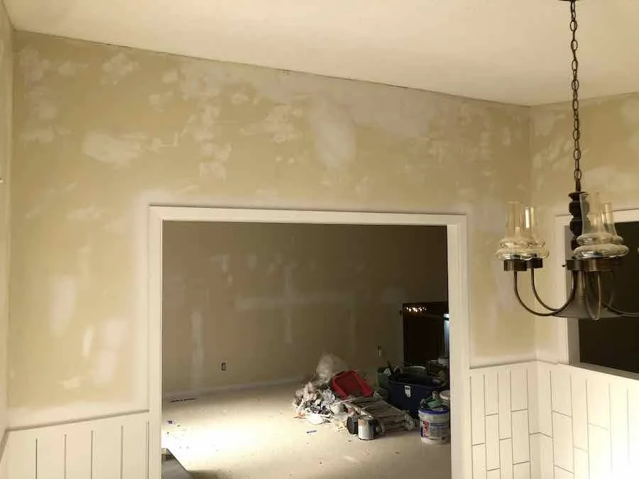 How To Remove Wallpaper 16 Patched and sanded walls