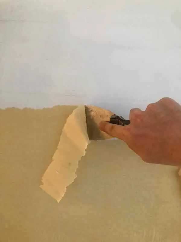 How To Remove Wallpaper 15 Scraping off the wallpaper backing and paste.