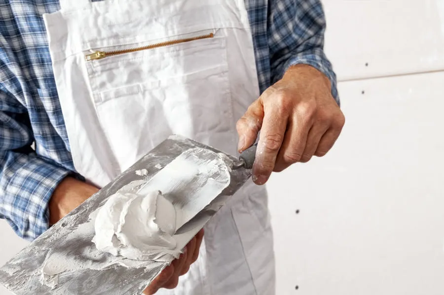 How To Hang Drywall By Yourself (Like a Pro) 4 person mixing joint compound to apply to new drywall