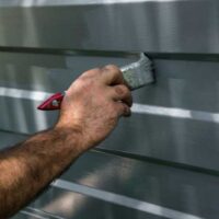 how to paint a metal garage door