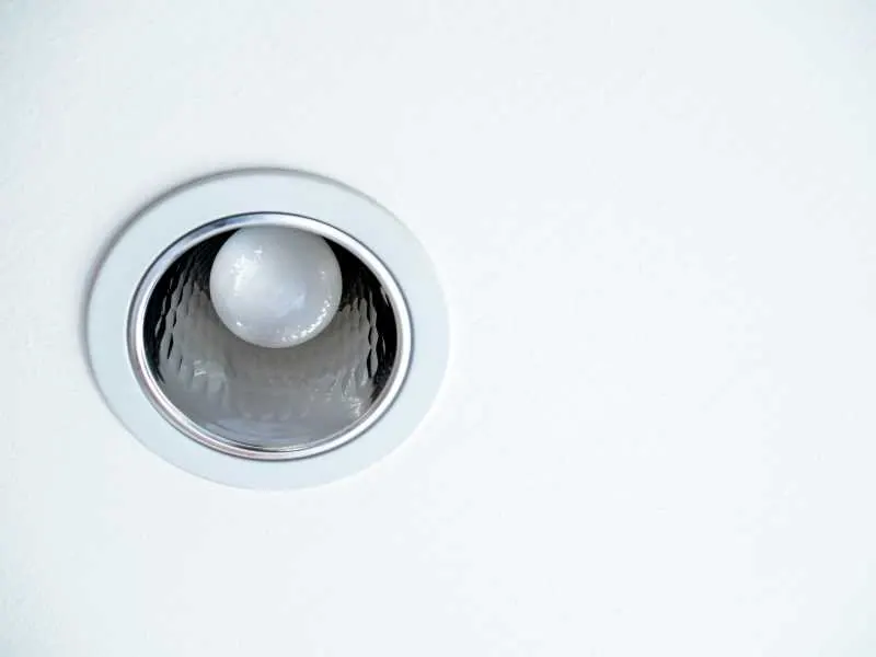 How To Remove Popcorn Ceiling Texture - The Best Method 5 This is an example of a recessed can light