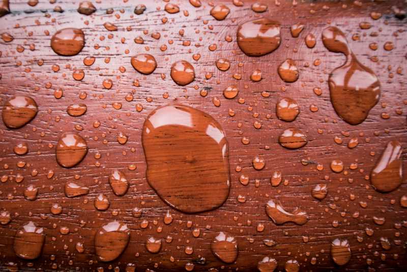 rain on a garage door