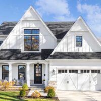 A house painted with one of the best exterior white paint shades