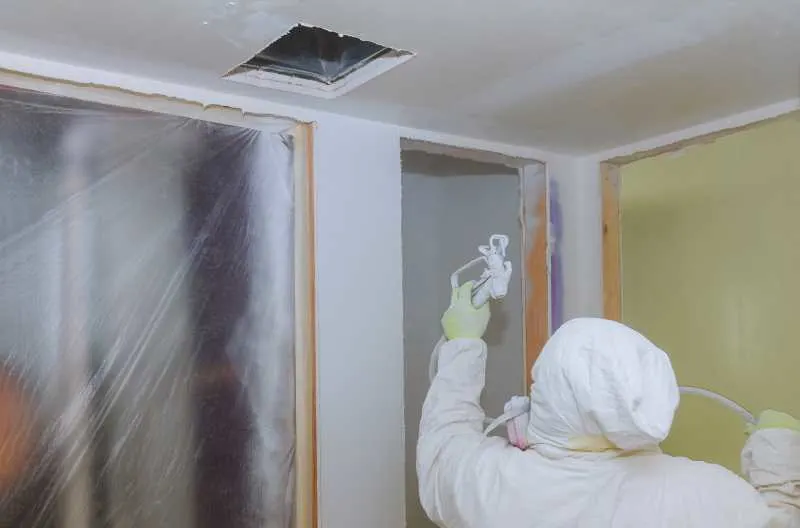 The Best Method for How to Paint a House with a Sprayer 3 Spraying a house with a sprayer