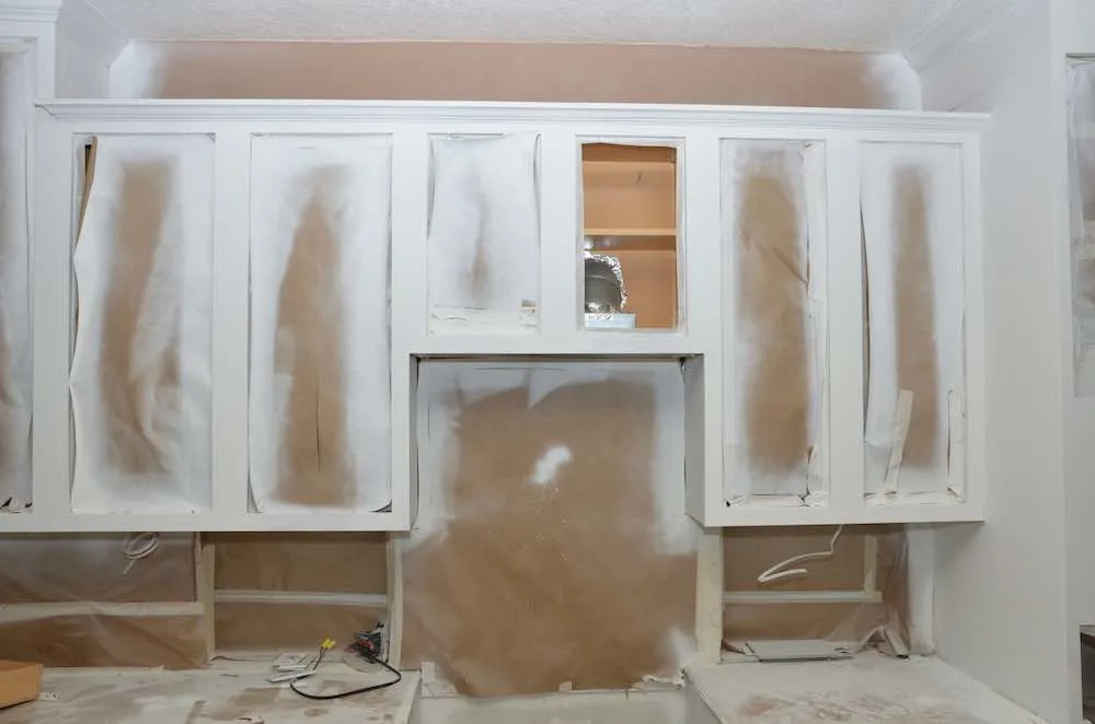 Kitchen Cabinet Painting 5 Spraying Kitchen Cabinets White
