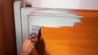 Best Chalk Paint. Person painting a piece of furniture.