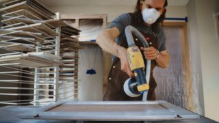 Ryan Painting kitchen cabinets